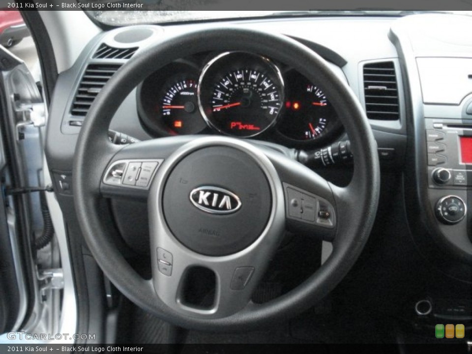 Black Soul Logo Cloth Interior Steering Wheel for the 2011 Kia Soul + #71385040