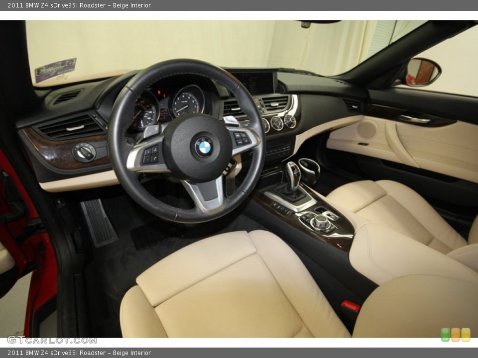 Beige Interior Prime Interior for the 2011 BMW Z4 sDrive35i Roadster #71385337