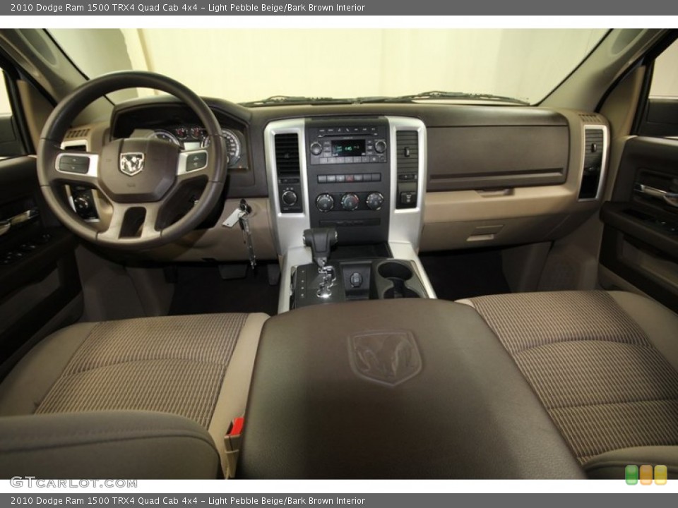 Light Pebble Beige/Bark Brown Interior Dashboard for the 2010 Dodge Ram 1500 TRX4 Quad Cab 4x4 #71385646