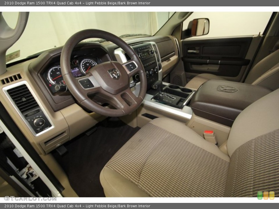 Light Pebble Beige/Bark Brown Interior Prime Interior for the 2010 Dodge Ram 1500 TRX4 Quad Cab 4x4 #71385722