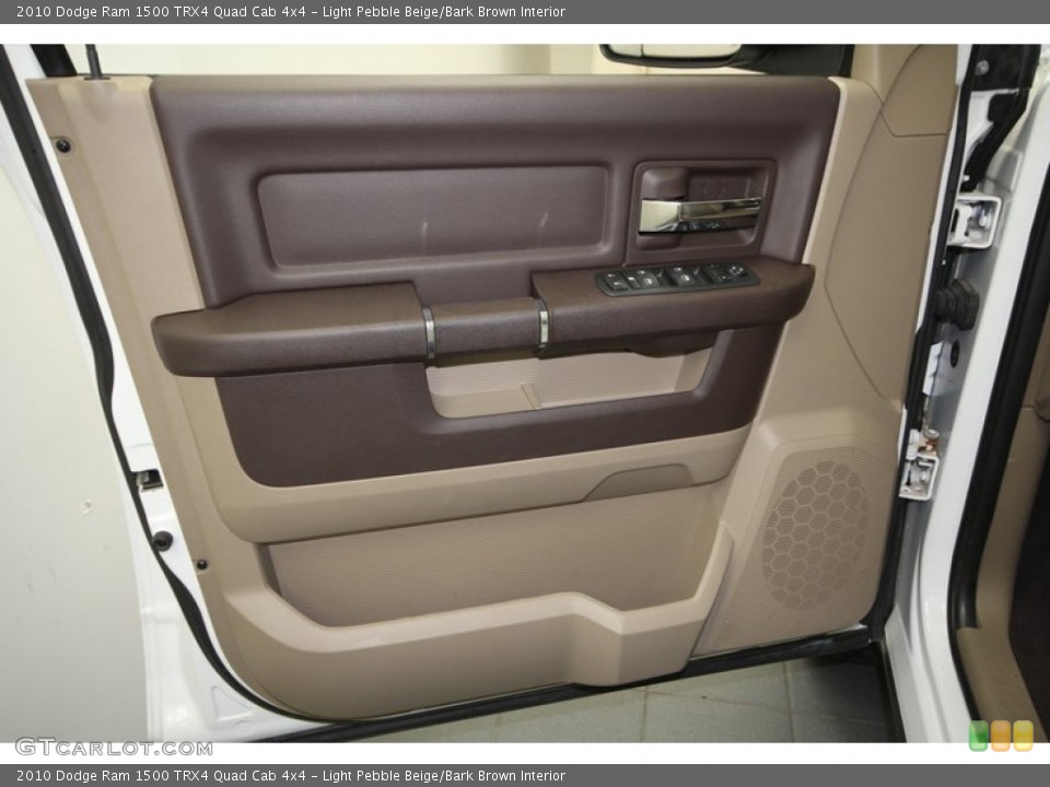 Light Pebble Beige/Bark Brown Interior Door Panel for the 2010 Dodge Ram 1500 TRX4 Quad Cab 4x4 #71385742