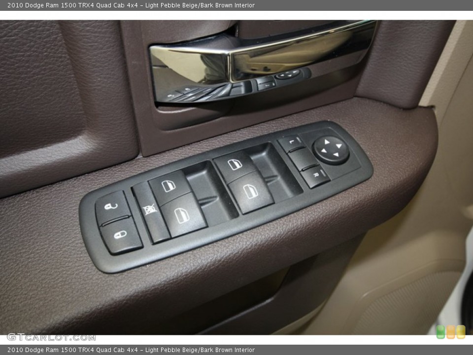 Light Pebble Beige/Bark Brown Interior Controls for the 2010 Dodge Ram 1500 TRX4 Quad Cab 4x4 #71385748