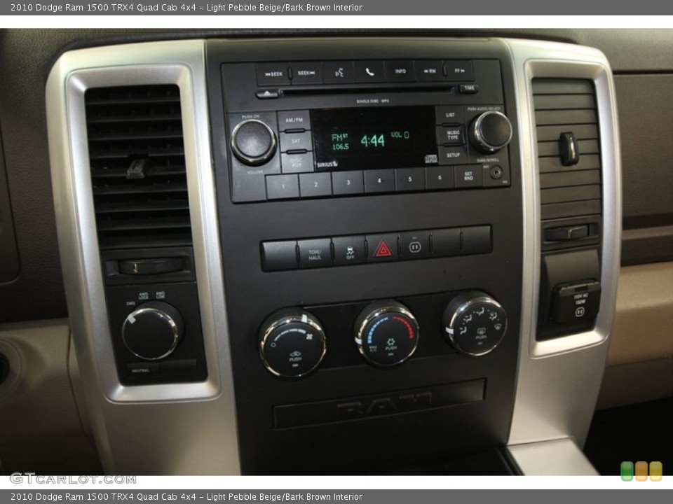 Light Pebble Beige/Bark Brown Interior Controls for the 2010 Dodge Ram 1500 TRX4 Quad Cab 4x4 #71385781
