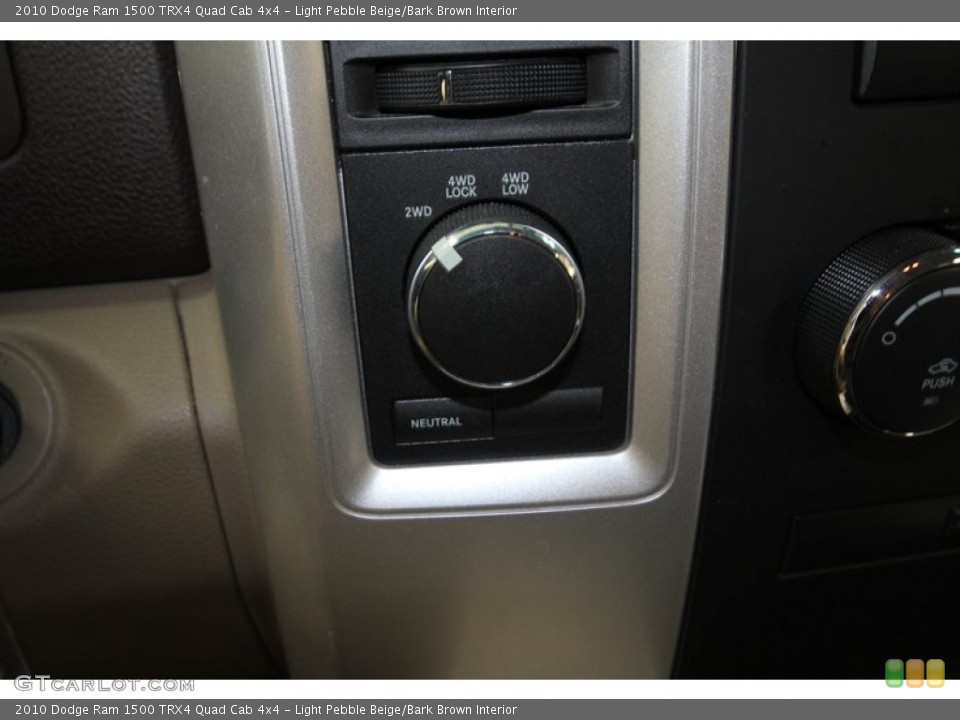 Light Pebble Beige/Bark Brown Interior Controls for the 2010 Dodge Ram 1500 TRX4 Quad Cab 4x4 #71385826