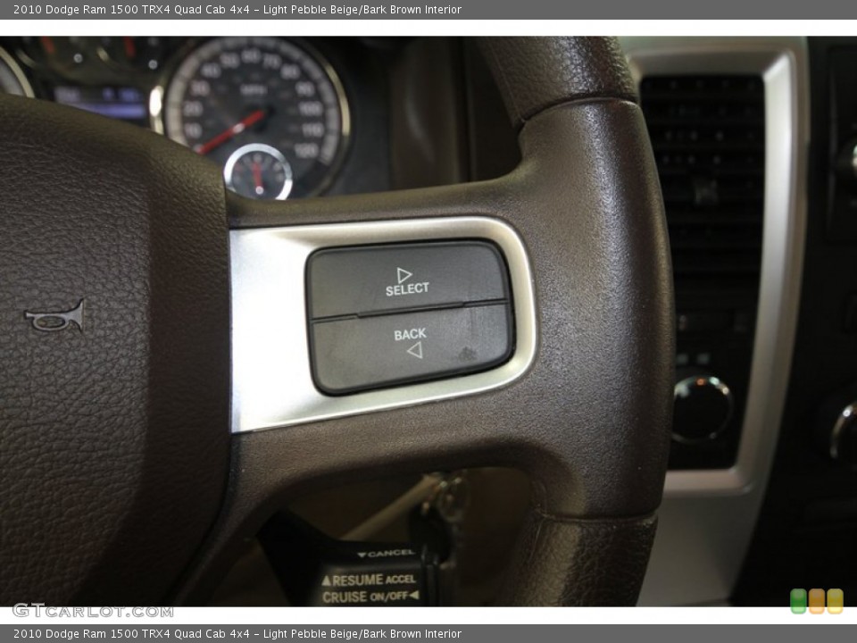 Light Pebble Beige/Bark Brown Interior Controls for the 2010 Dodge Ram 1500 TRX4 Quad Cab 4x4 #71385835