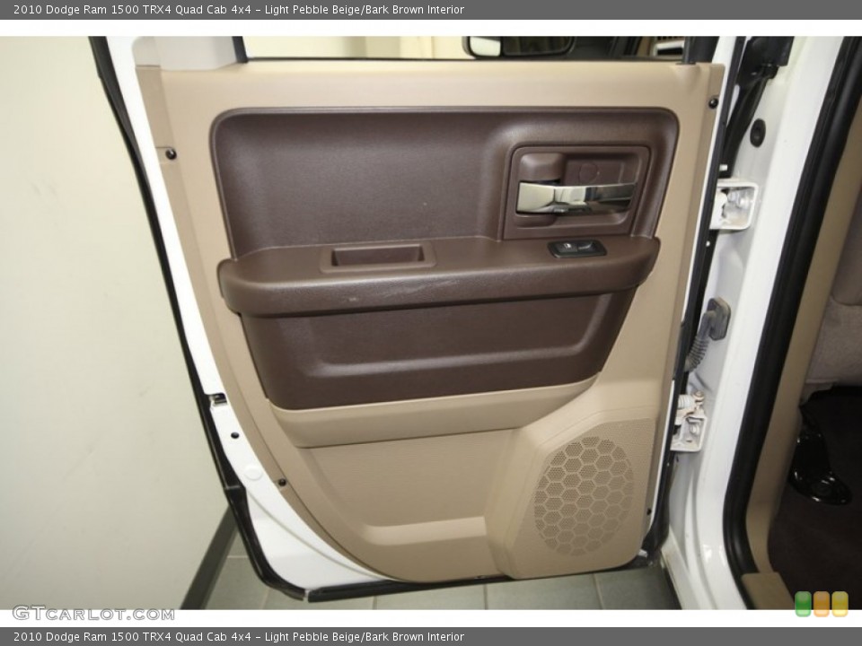 Light Pebble Beige/Bark Brown Interior Door Panel for the 2010 Dodge Ram 1500 TRX4 Quad Cab 4x4 #71385862