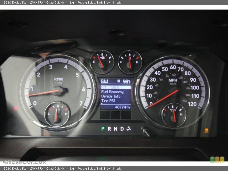 Light Pebble Beige/Bark Brown Interior Gauges for the 2010 Dodge Ram 1500 TRX4 Quad Cab 4x4 #71386000