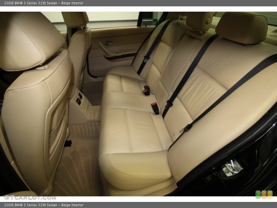 Beige Interior Rear Seat for the 2008 BMW 3 Series 328i Sedan #71387230