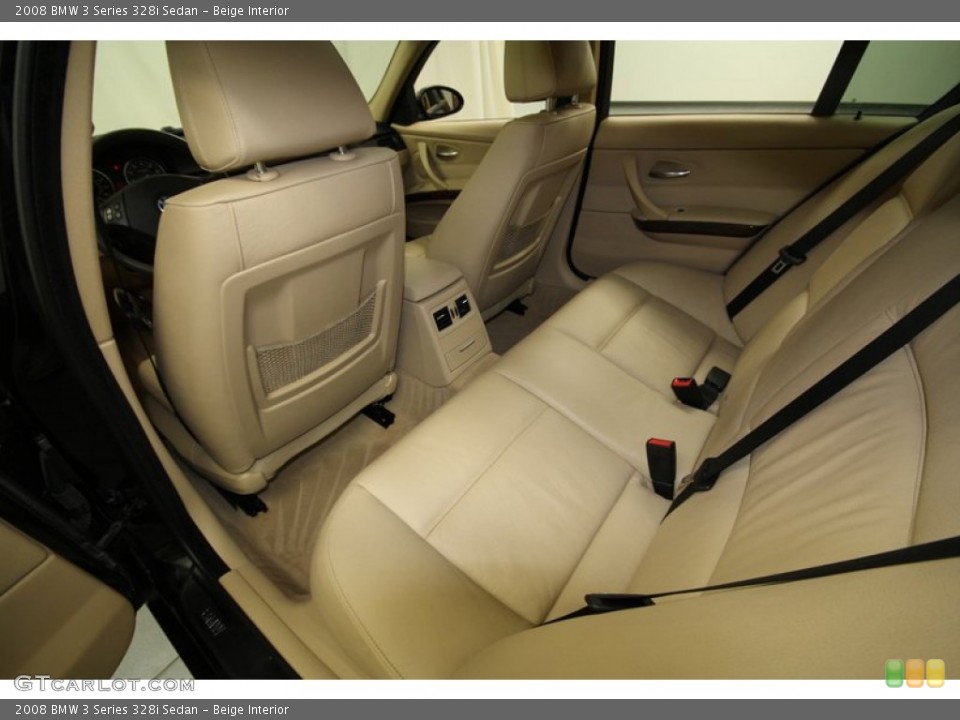 Beige Interior Rear Seat for the 2008 BMW 3 Series 328i Sedan #71387332