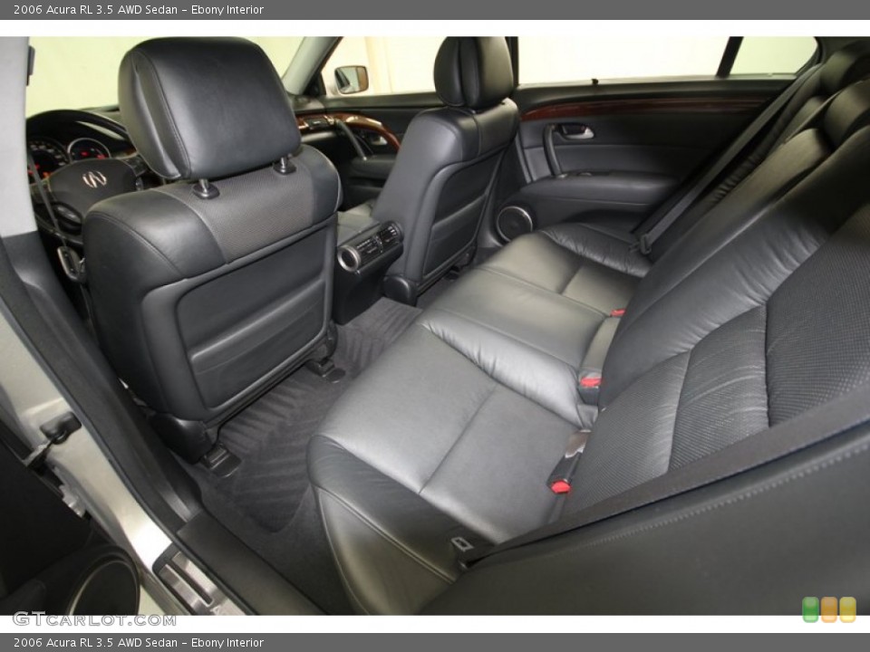 Ebony Interior Rear Seat for the 2006 Acura RL 3.5 AWD Sedan #71388082