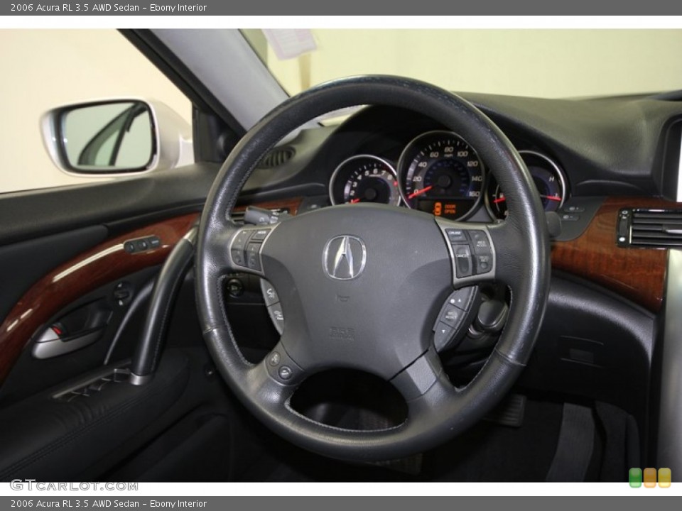 Ebony Interior Steering Wheel for the 2006 Acura RL 3.5 AWD Sedan #71388108