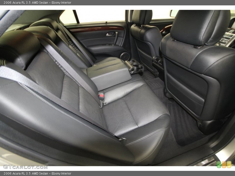 Ebony Interior Rear Seat for the 2006 Acura RL 3.5 AWD Sedan #71388142