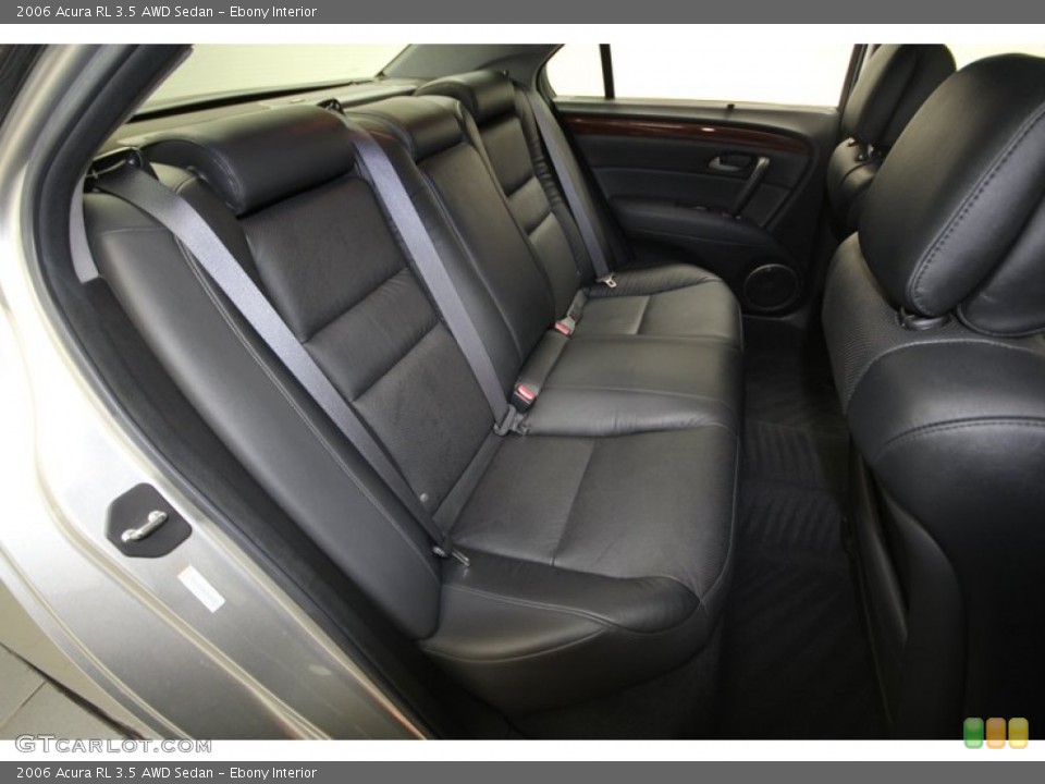 Ebony Interior Rear Seat for the 2006 Acura RL 3.5 AWD Sedan #71388172