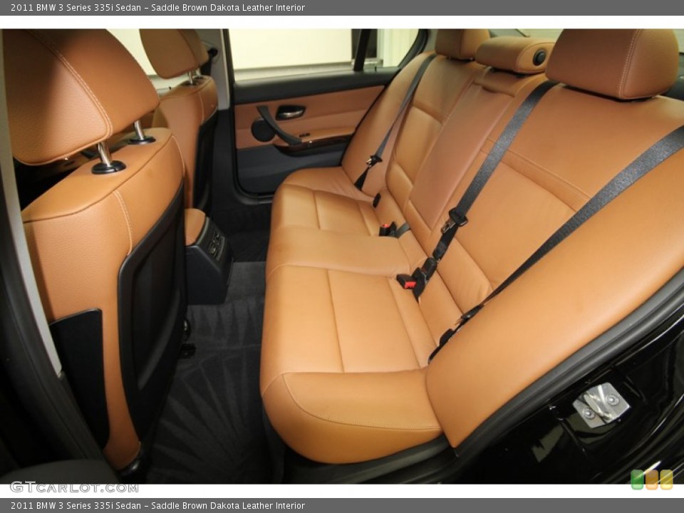 Saddle Brown Dakota Leather Interior Rear Seat for the 2011 BMW 3 Series 335i Sedan #71389066