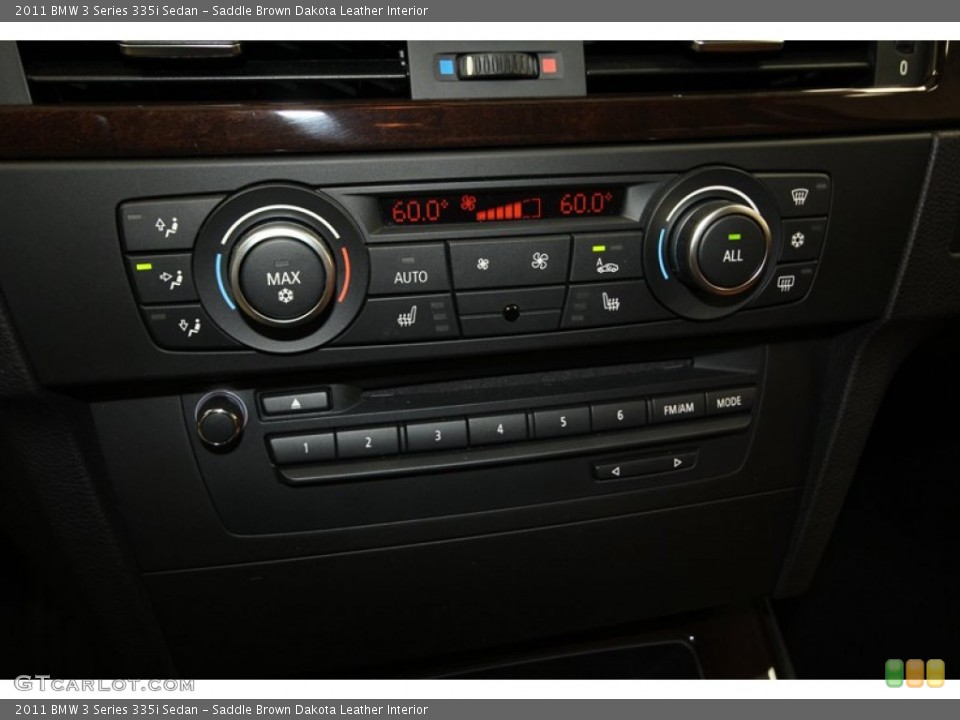 Saddle Brown Dakota Leather Interior Controls for the 2011 BMW 3 Series 335i Sedan #71389135
