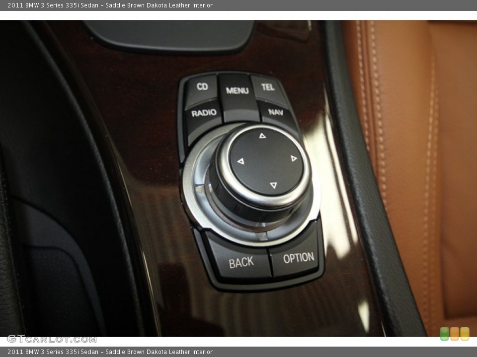 Saddle Brown Dakota Leather Interior Controls for the 2011 BMW 3 Series 335i Sedan #71389148