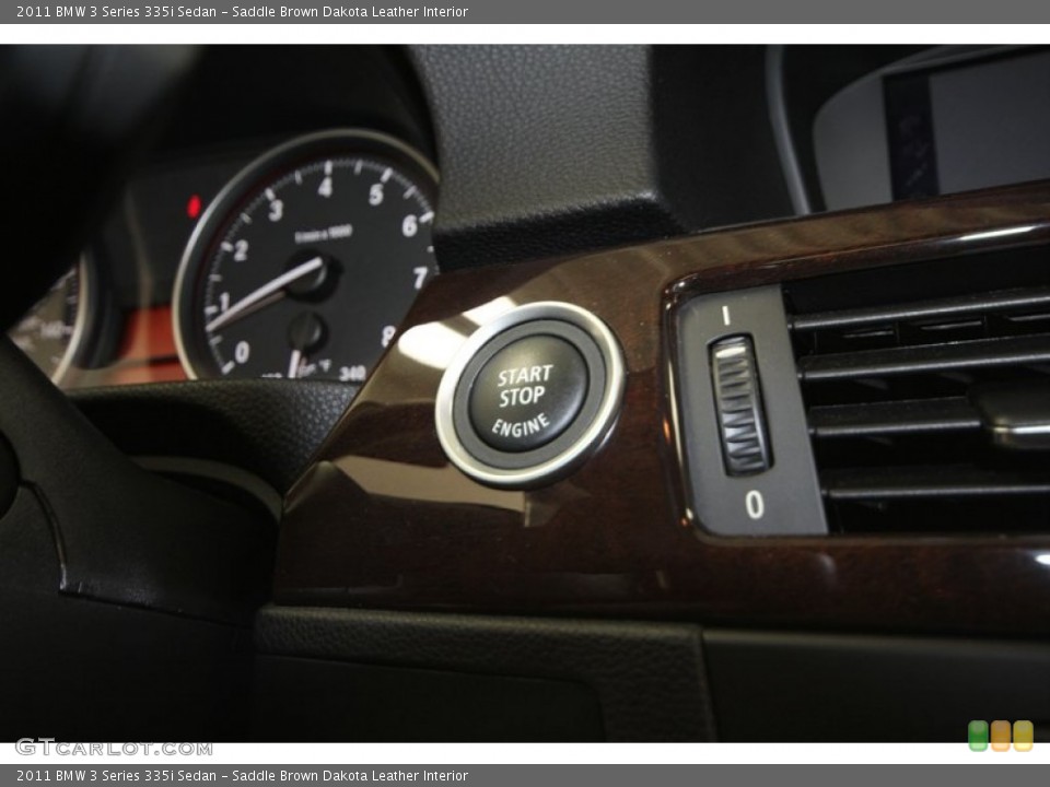 Saddle Brown Dakota Leather Interior Controls for the 2011 BMW 3 Series 335i Sedan #71389165