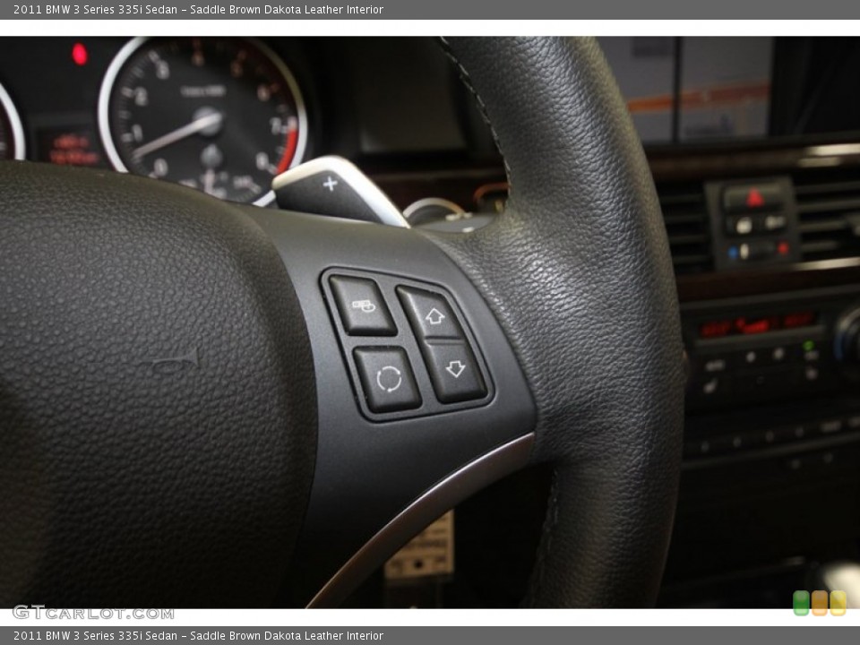 Saddle Brown Dakota Leather Interior Controls for the 2011 BMW 3 Series 335i Sedan #71389174