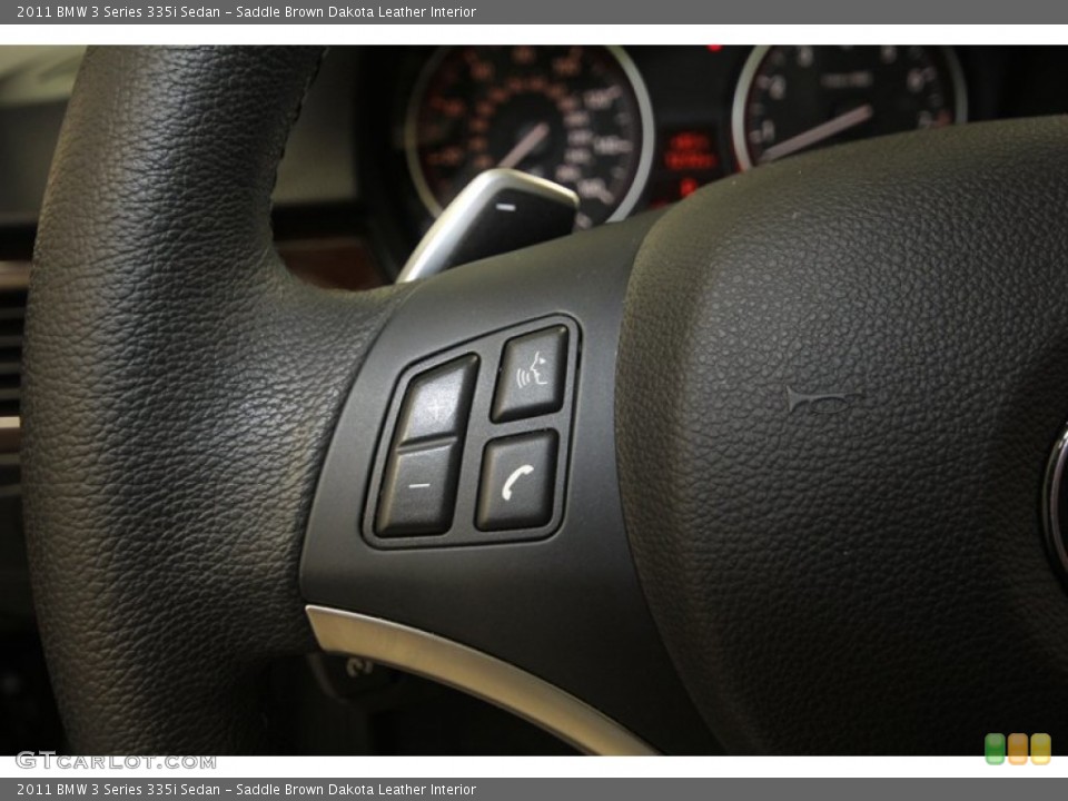 Saddle Brown Dakota Leather Interior Controls for the 2011 BMW 3 Series 335i Sedan #71389183