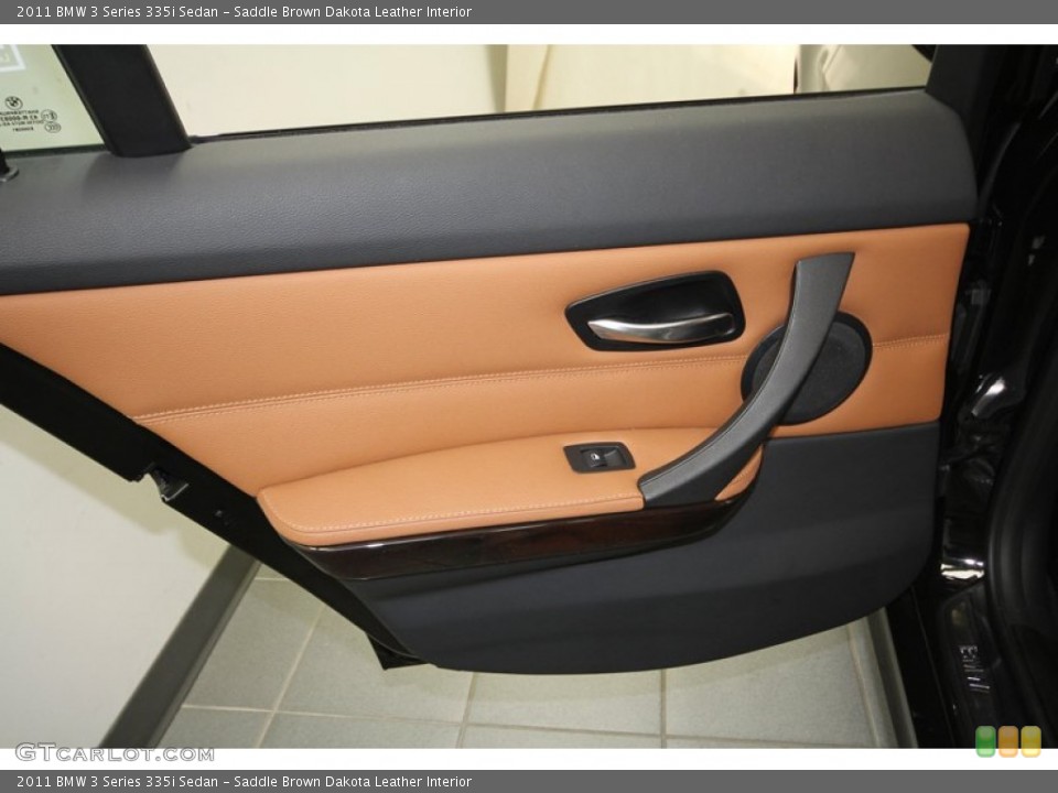 Saddle Brown Dakota Leather Interior Door Panel for the 2011 BMW 3 Series 335i Sedan #71389201