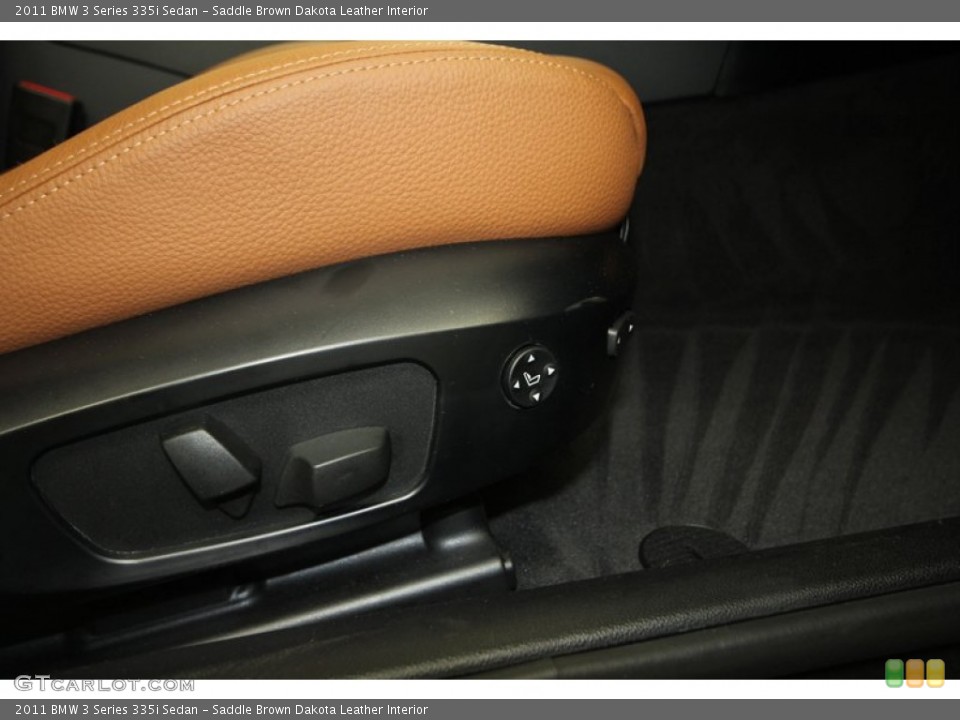 Saddle Brown Dakota Leather Interior Controls for the 2011 BMW 3 Series 335i Sedan #71389276