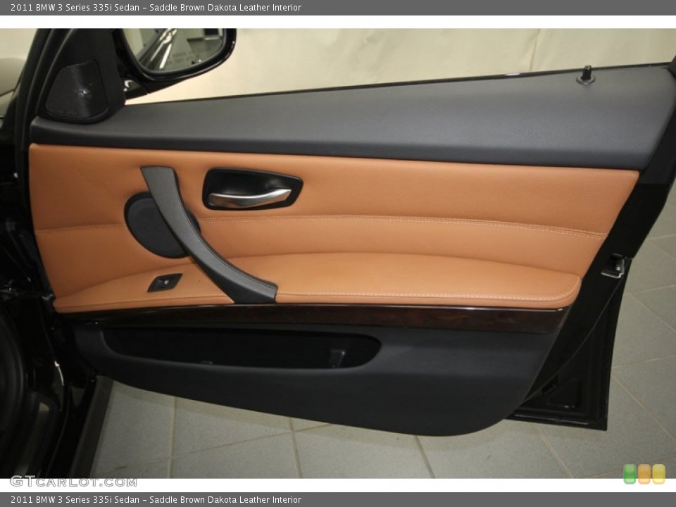 Saddle Brown Dakota Leather Interior Door Panel for the 2011 BMW 3 Series 335i Sedan #71389285