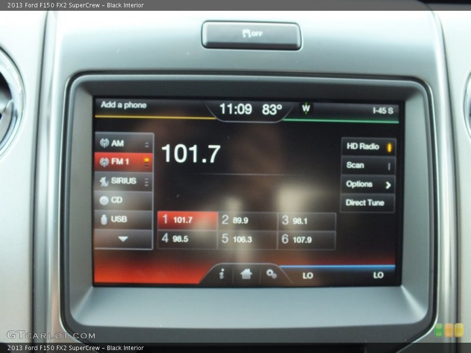 Black Interior Controls for the 2013 Ford F150 FX2 SuperCrew #71389291