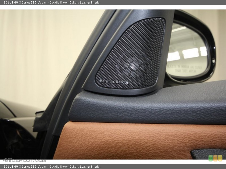Saddle Brown Dakota Leather Interior Audio System for the 2011 BMW 3 Series 335i Sedan #71389294