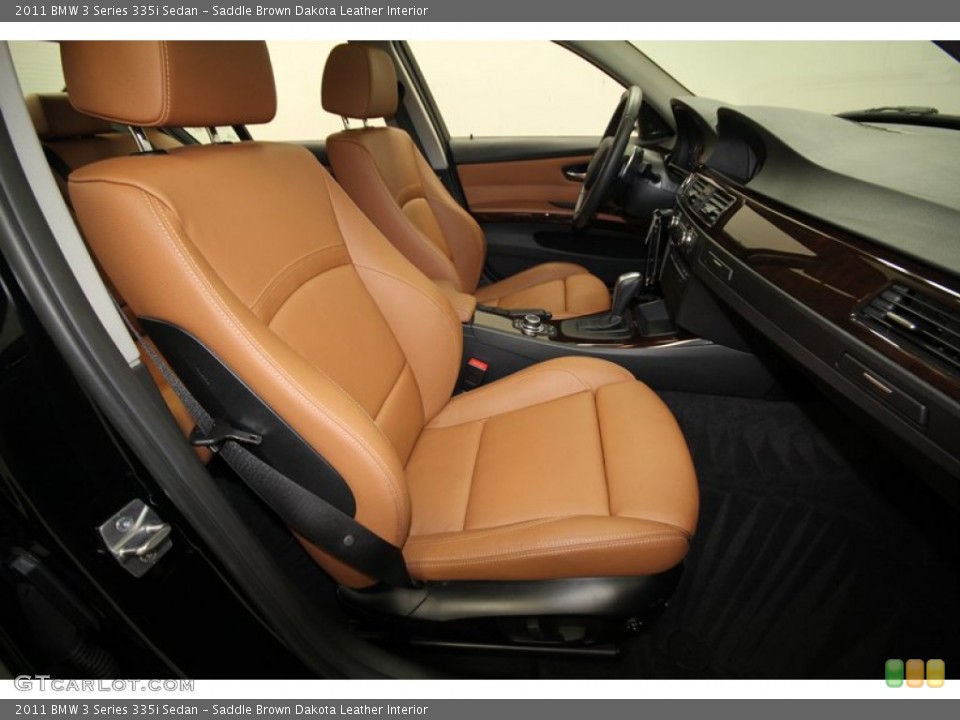 Saddle Brown Dakota Leather Interior Front Seat for the 2011 BMW 3 Series 335i Sedan #71389303