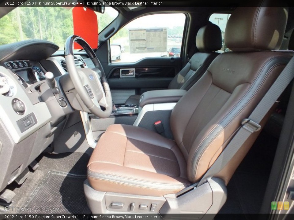 Platinum Sienna Brown/Black Leather Interior Photo for the 2012 Ford F150 Platinum SuperCrew 4x4 #71389684