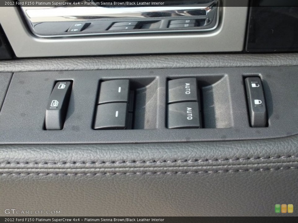 Platinum Sienna Brown/Black Leather Interior Controls for the 2012 Ford F150 Platinum SuperCrew 4x4 #71389771