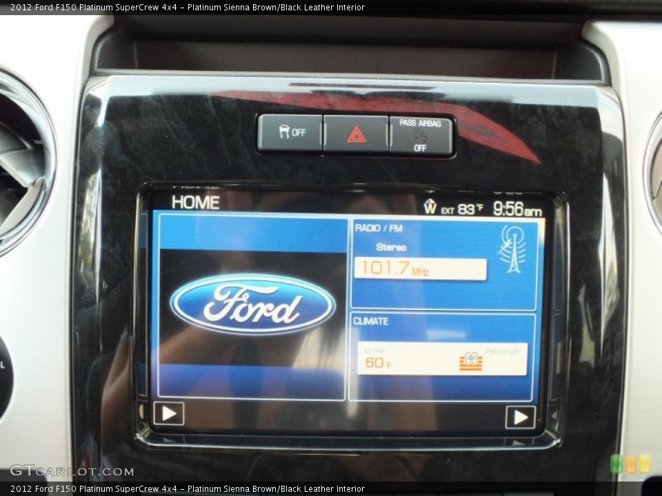 Platinum Sienna Brown/Black Leather Interior Navigation for the 2012 Ford F150 Platinum SuperCrew 4x4 #71389816