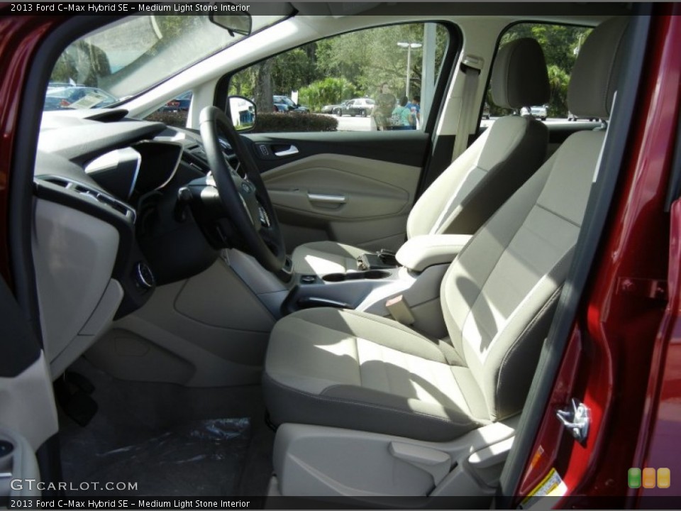 Medium Light Stone Interior Front Seat for the 2013 Ford C-Max Hybrid SE #71390082