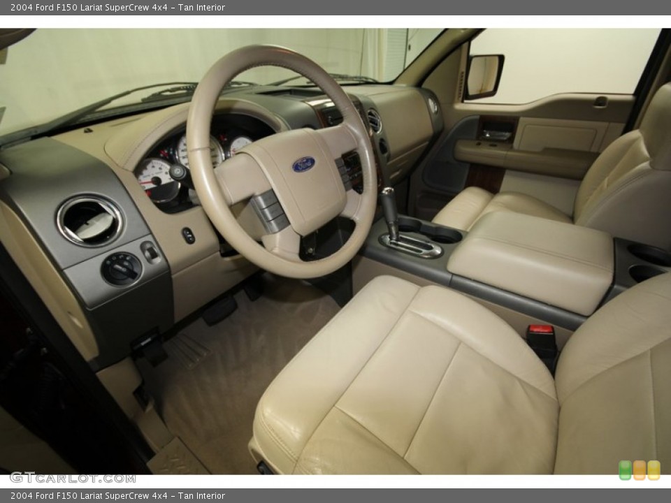 Tan Interior Prime Interior for the 2004 Ford F150 Lariat SuperCrew 4x4 #71390575