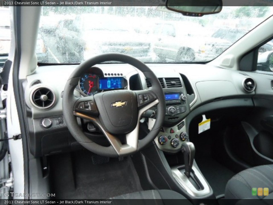 Jet Black/Dark Titanium Interior Dashboard for the 2013 Chevrolet Sonic LT Sedan #71393512