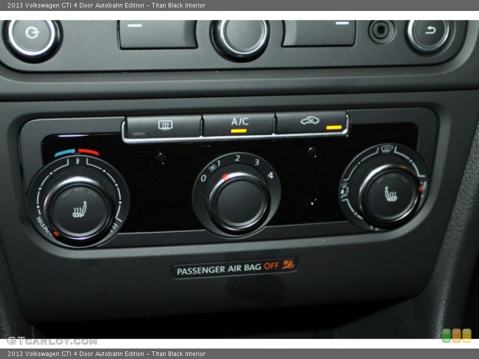 Titan Black Interior Controls for the 2013 Volkswagen GTI 4 Door Autobahn Edition #71394436