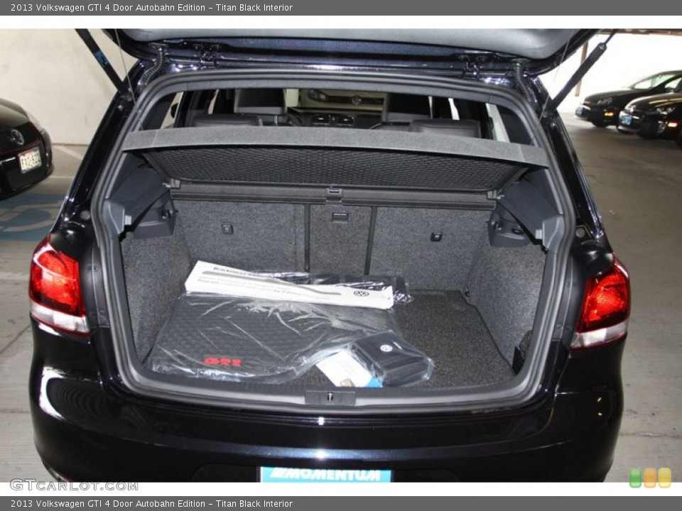 Titan Black Interior Trunk for the 2013 Volkswagen GTI 4 Door Autobahn Edition #71394454