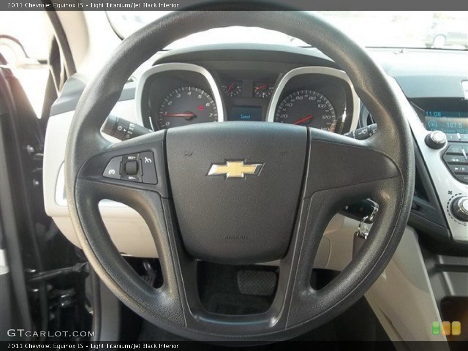 Light Titanium/Jet Black Interior Steering Wheel for the 2011 Chevrolet Equinox LS #71395678