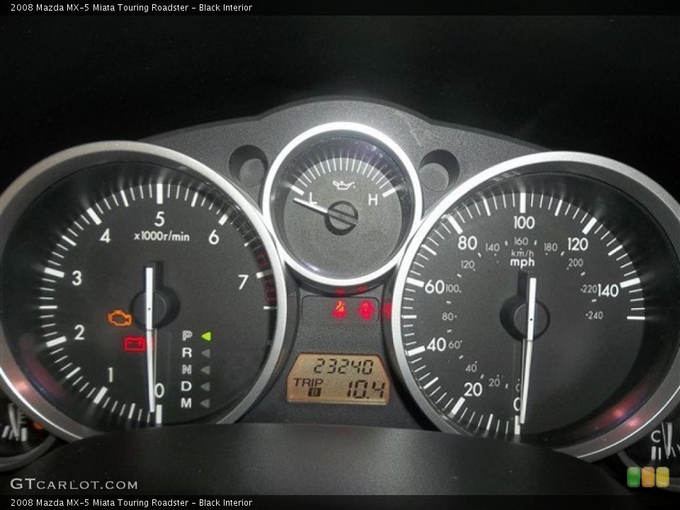 Black Interior Gauges for the 2008 Mazda MX-5 Miata Touring Roadster #71396911
