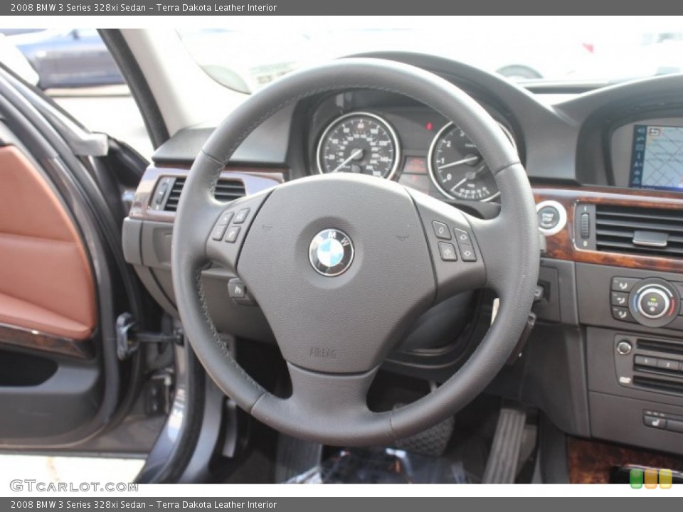 Terra Dakota Leather Interior Steering Wheel for the 2008 BMW 3 Series 328xi Sedan #71401372