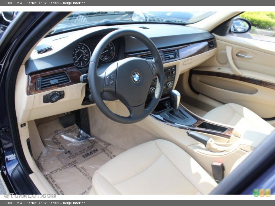 Beige Interior Prime Interior for the 2008 BMW 3 Series 328xi Sedan #71401876