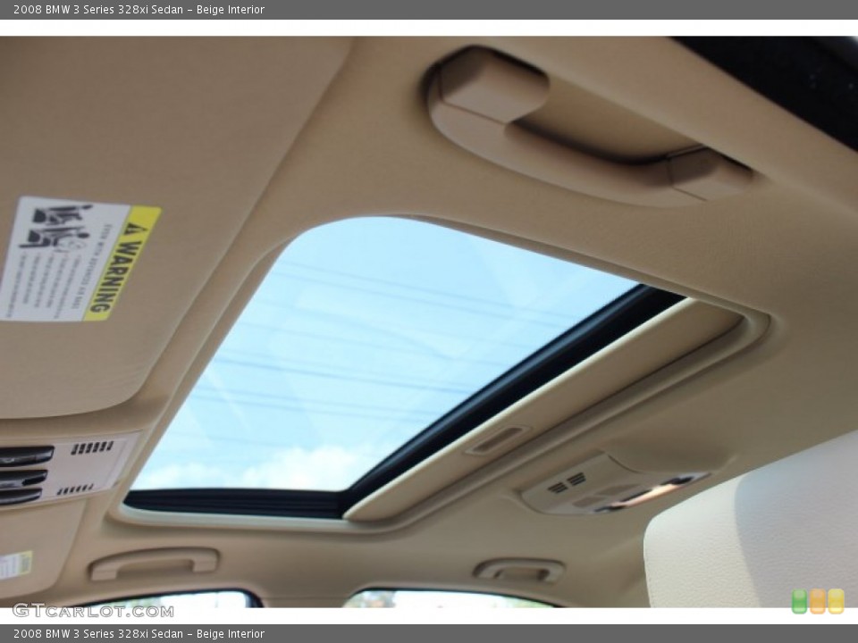 Beige Interior Sunroof for the 2008 BMW 3 Series 328xi Sedan #71401972
