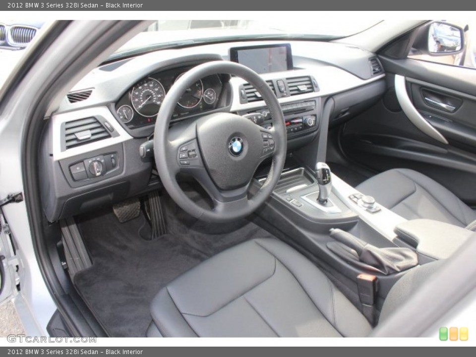 Black Interior Prime Interior for the 2012 BMW 3 Series 328i Sedan #71402188