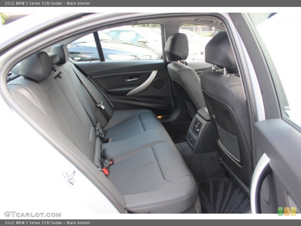 Black Interior Rear Seat for the 2012 BMW 3 Series 328i Sedan #71402314