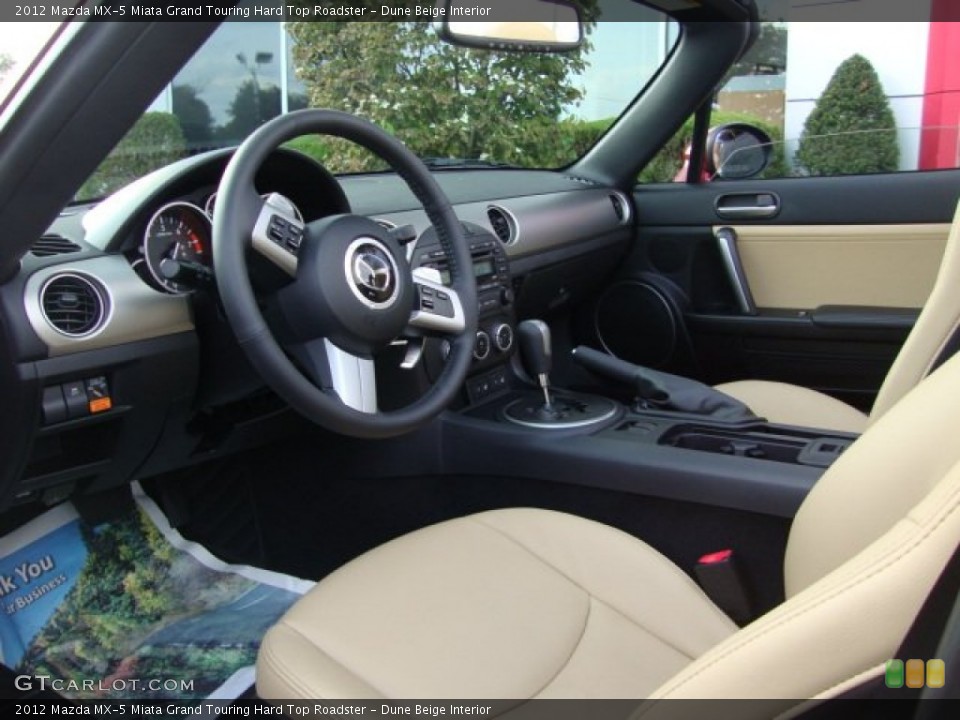 Dune Beige Interior Prime Interior for the 2012 Mazda MX-5 Miata Grand Touring Hard Top Roadster #71402716