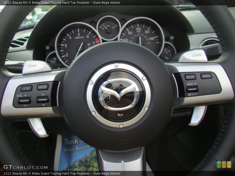 Dune Beige Interior Steering Wheel for the 2012 Mazda MX-5 Miata Grand Touring Hard Top Roadster #71402722