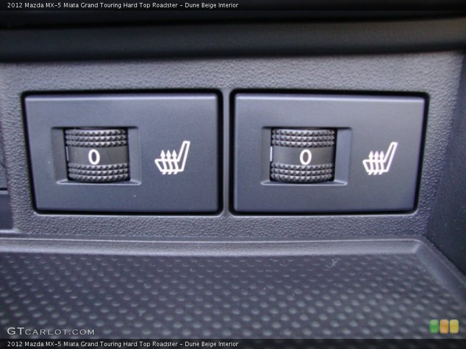Dune Beige Interior Controls for the 2012 Mazda MX-5 Miata Grand Touring Hard Top Roadster #71402776