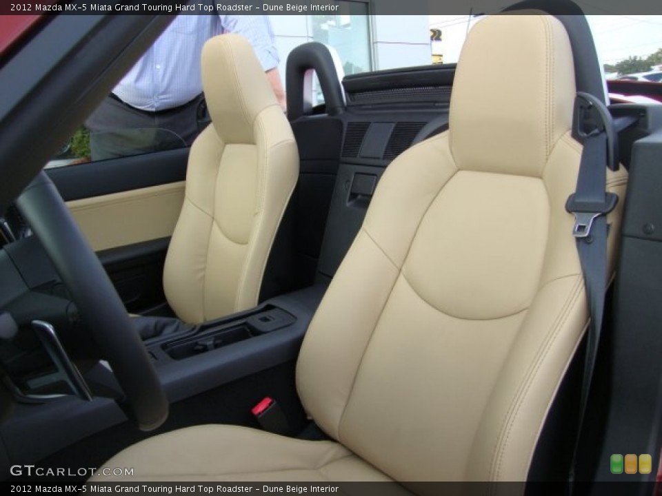 Dune Beige Interior Front Seat for the 2012 Mazda MX-5 Miata Grand Touring Hard Top Roadster #71402782
