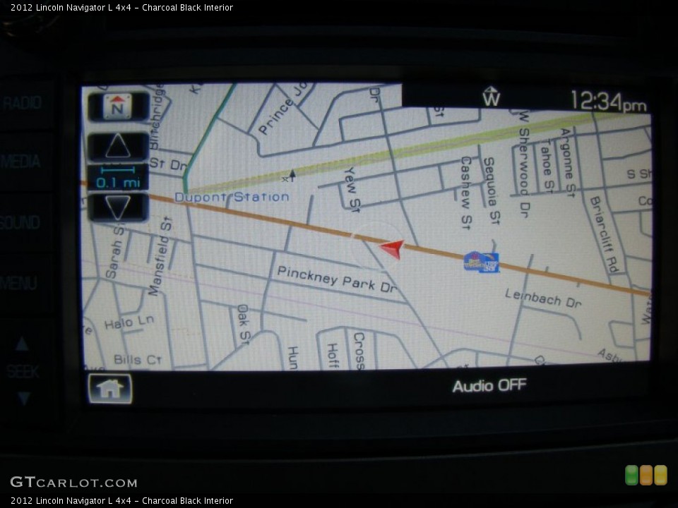 Charcoal Black Interior Navigation for the 2012 Lincoln Navigator L 4x4 #71404555