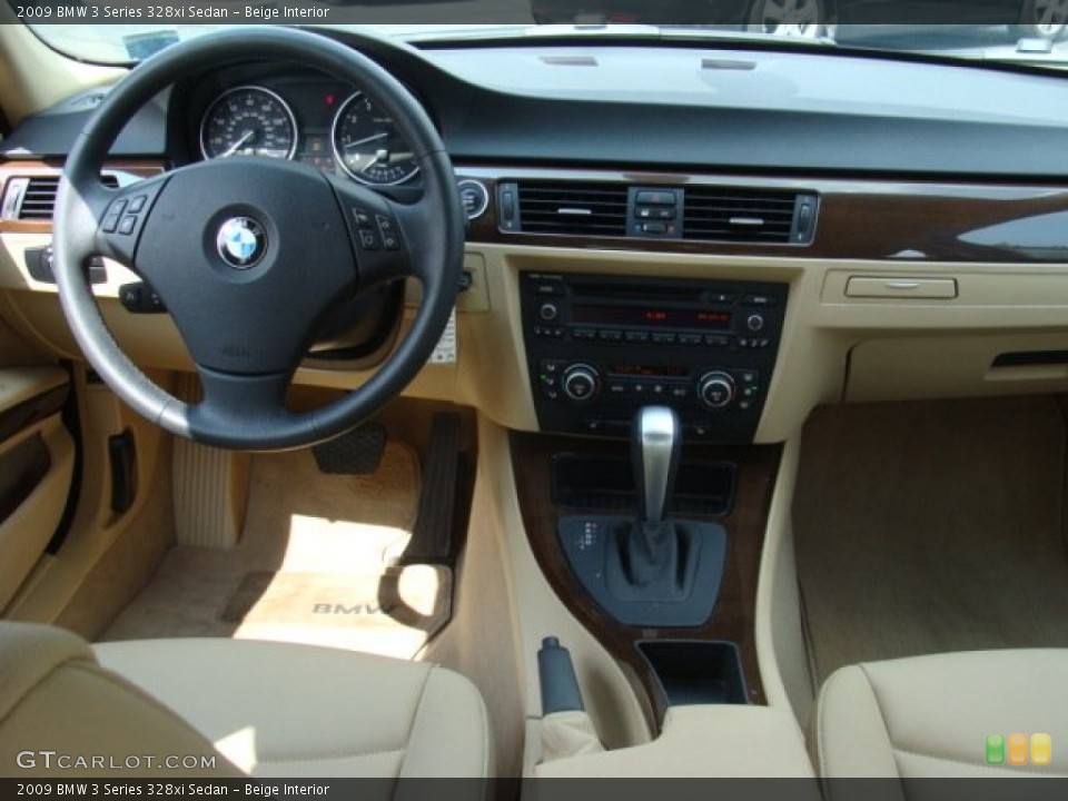 Beige Interior Dashboard for the 2009 BMW 3 Series 328xi Sedan #71405023